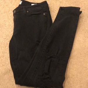 Paige black distressed Verdugo Ultra Skinny